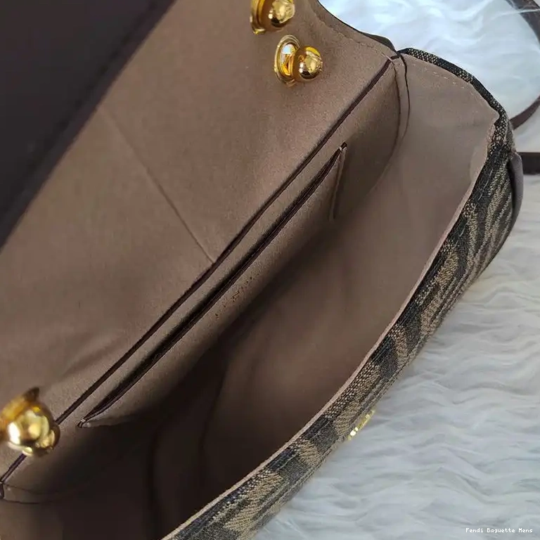 Affordable Affordable Fendi Fabric Mini Bag C'mon In FF Brown Motif 0423